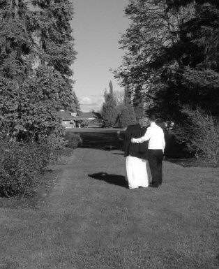 Bride and groom walking together after an intimate wedding in Niagara Falls