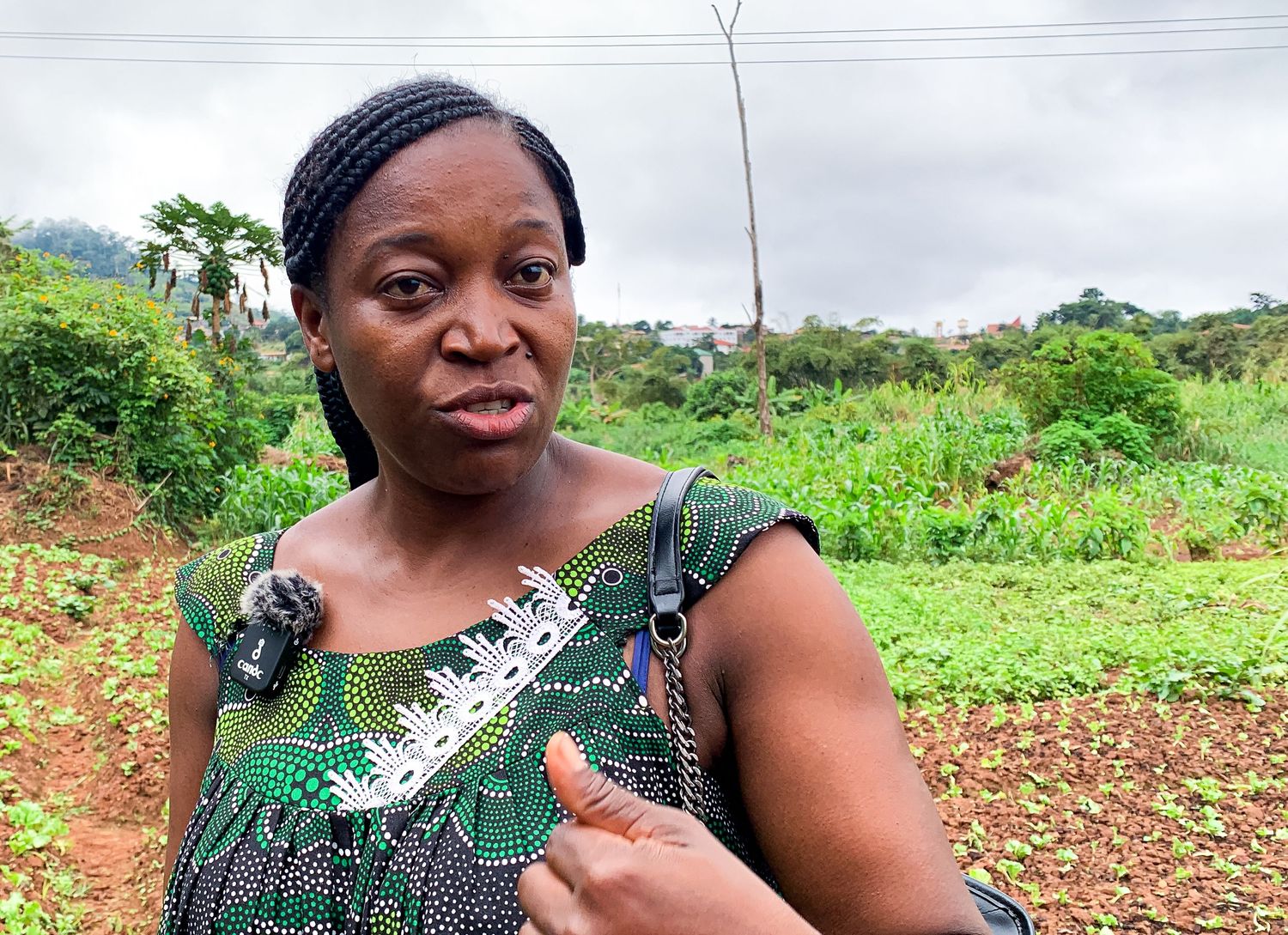 Mme Bibiche OMGMAMBI , cliente fidèle et consommatrice régulière de laitue, qui partage son regard, ses conseils aux jeunes et encourage...