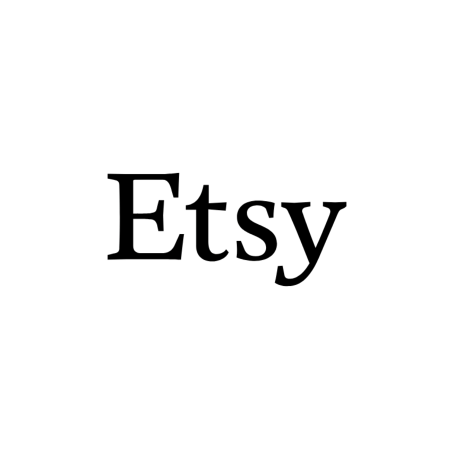 Etsy logo in classic black serif font centered on a plain white background.