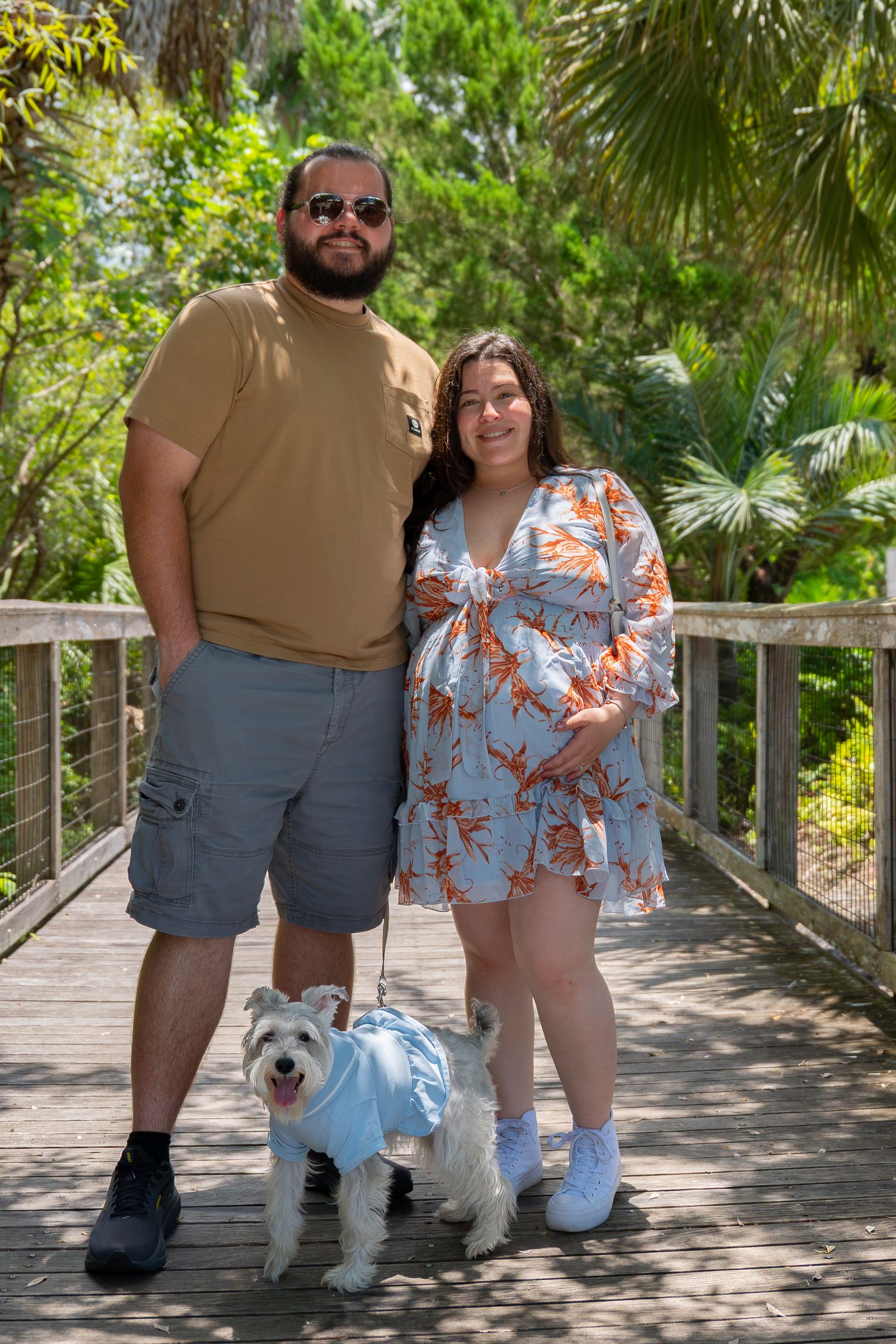 Family Walking a dog