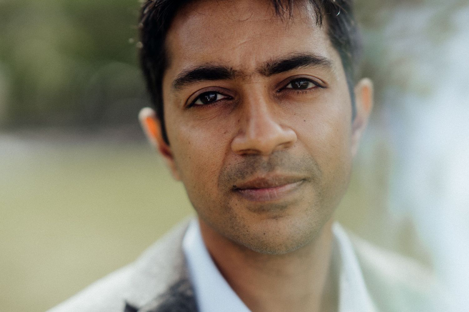 Close up portrait of a person in soft natural lighting.