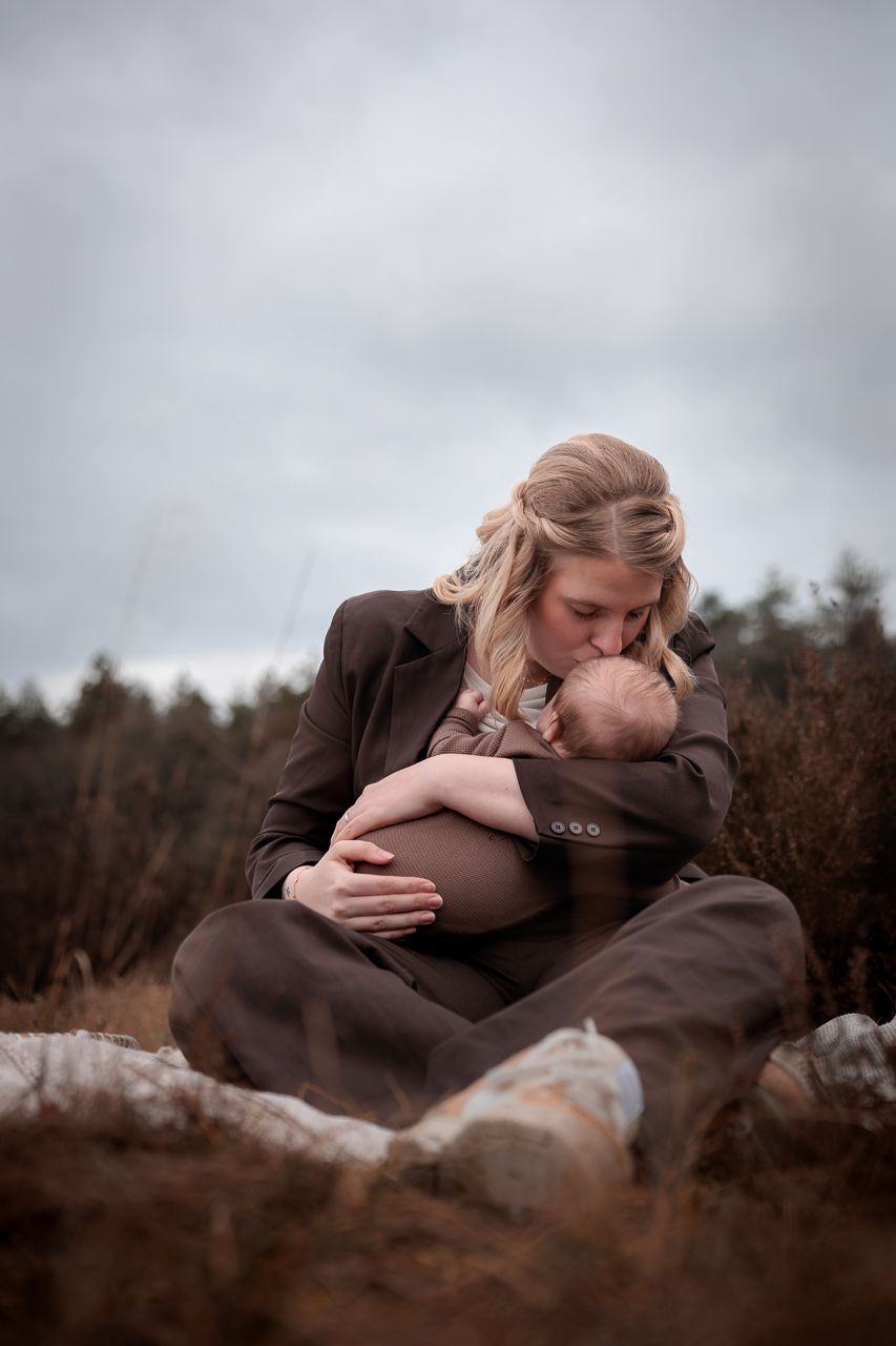 Moeder fotoshoot met baby