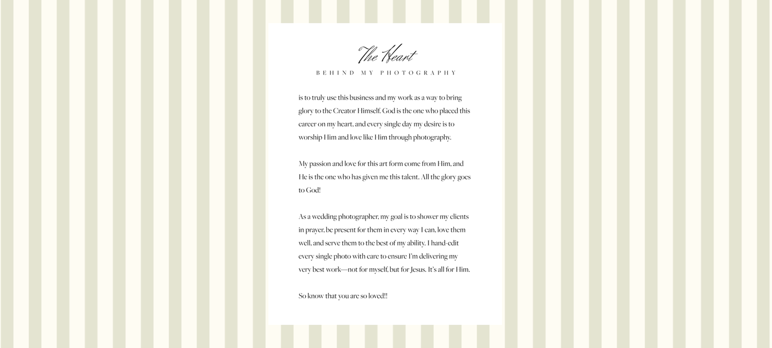 Cream colored vertical striped pattern background with text elements.