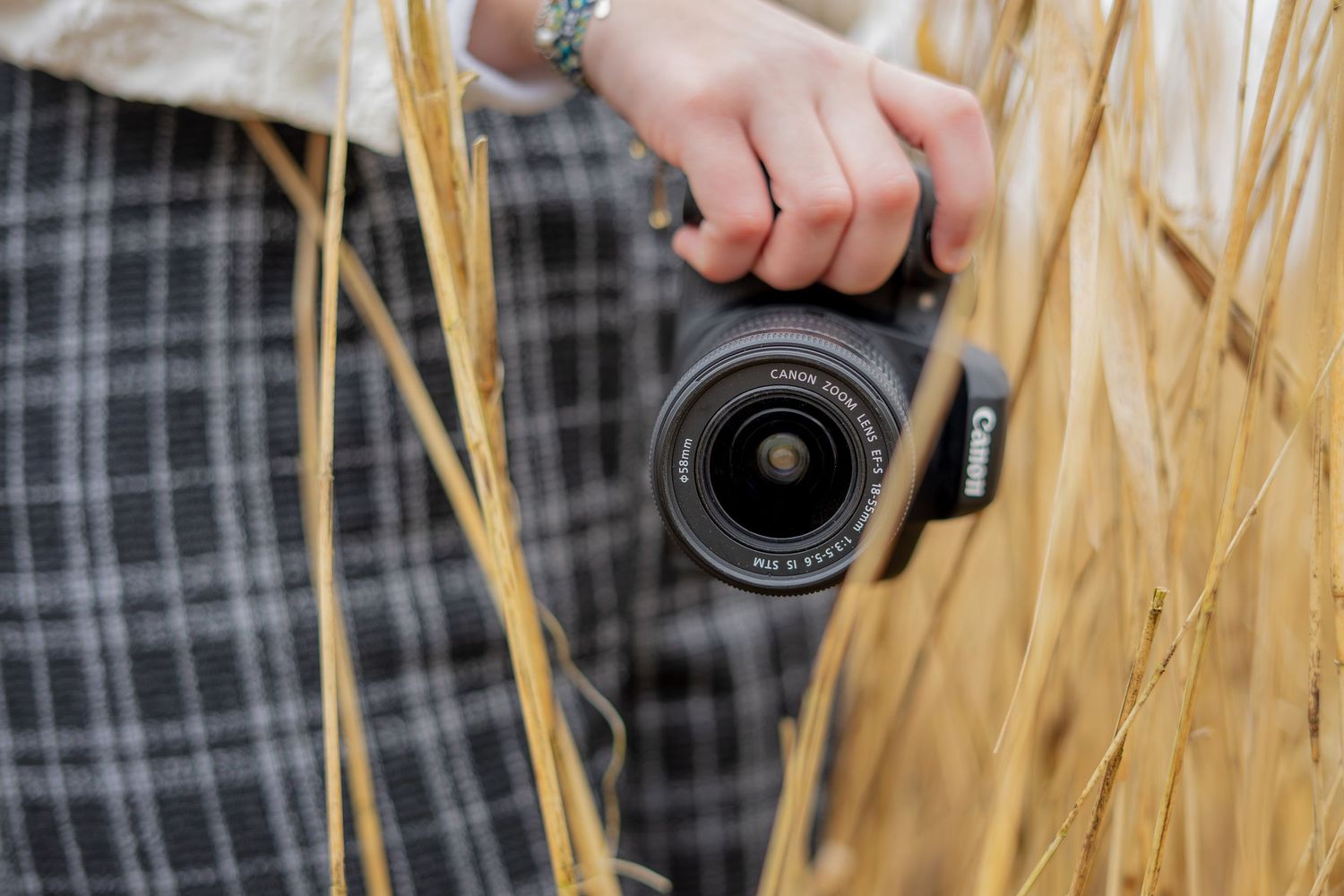De camera van de fotograaf van Studio Kleine Verhalen.