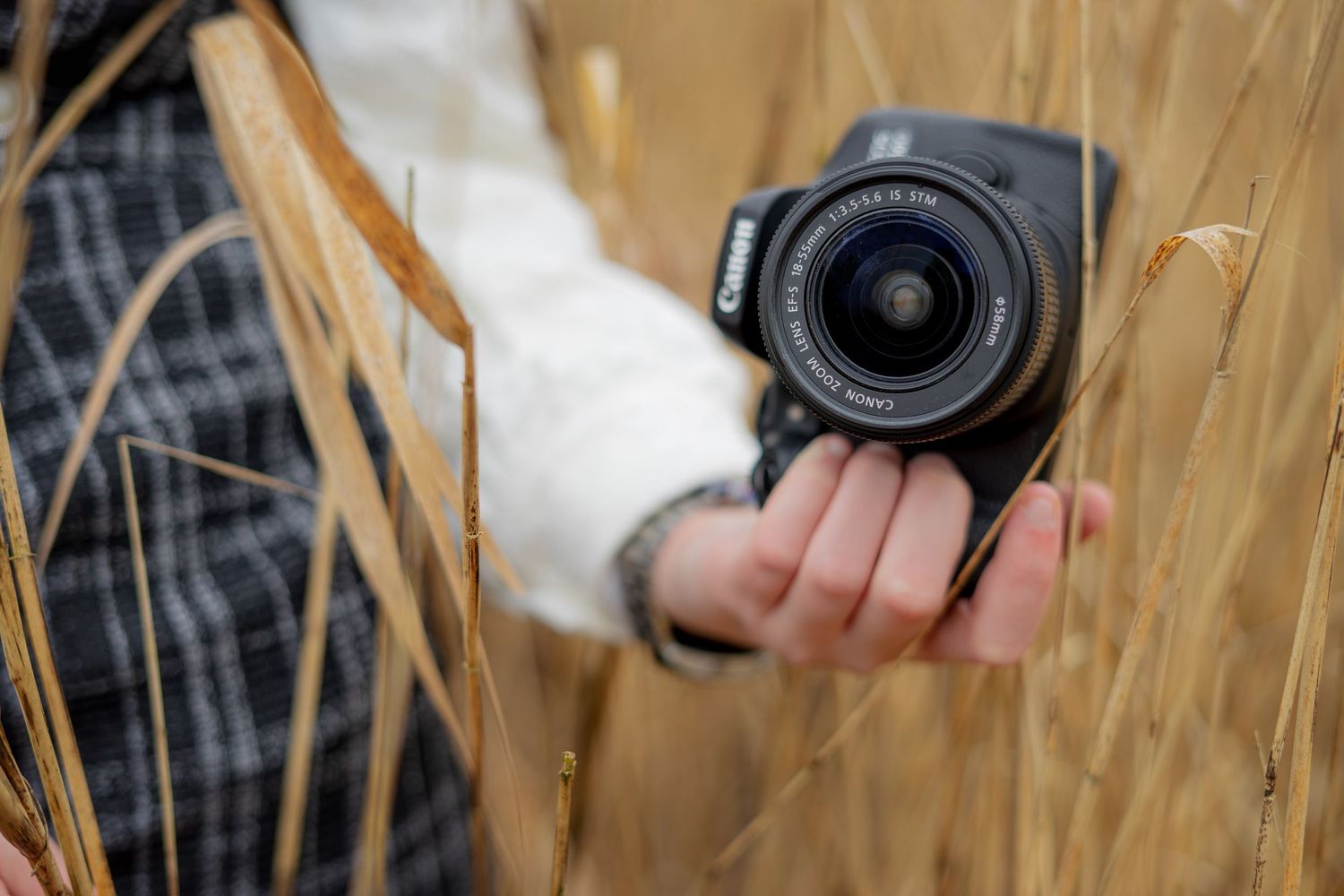 De camera van de fotograaf van Studio Kleine Verhalen.