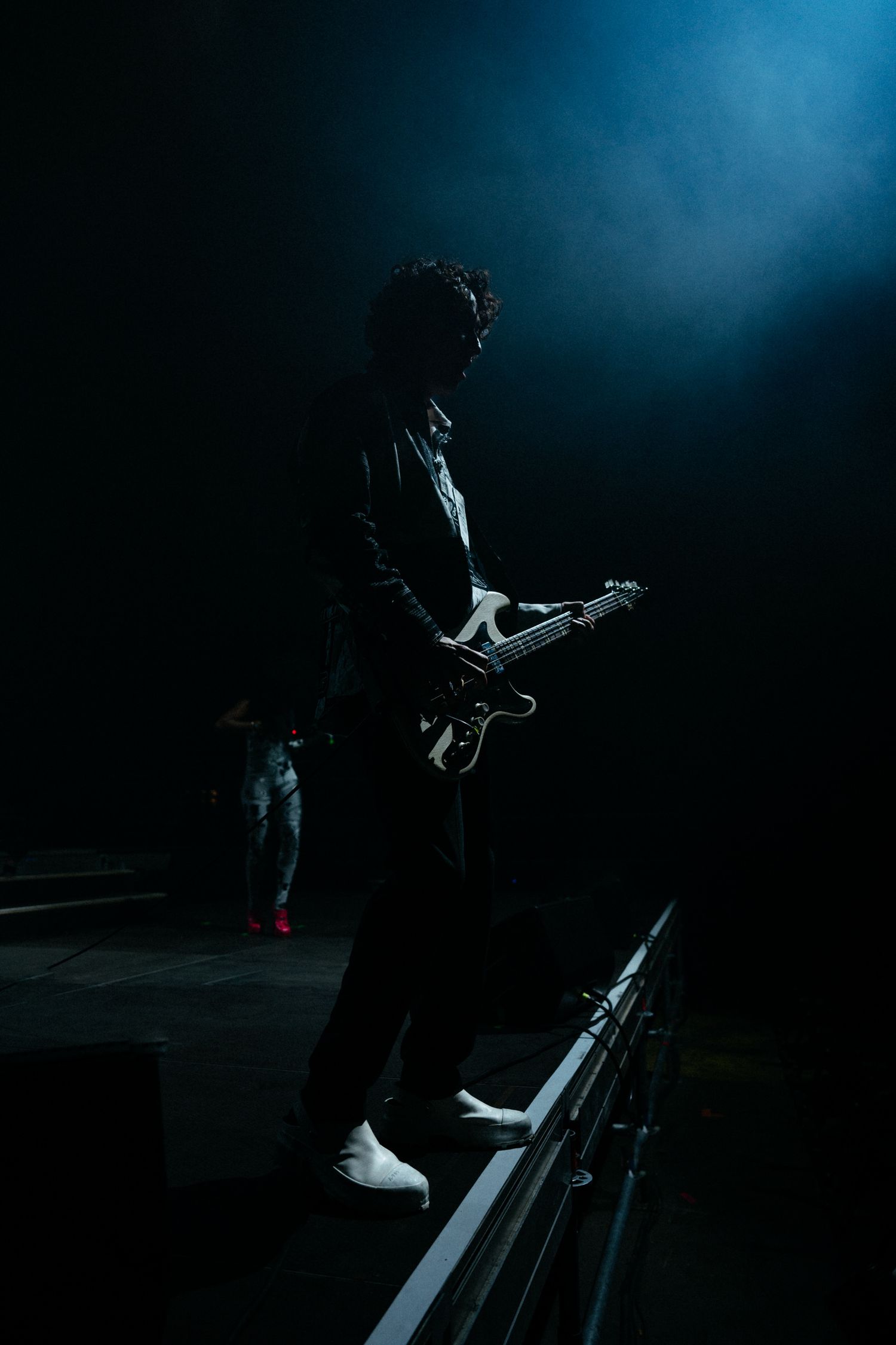 Guitarist, high contrast pictures during Nuits Sonores 2023