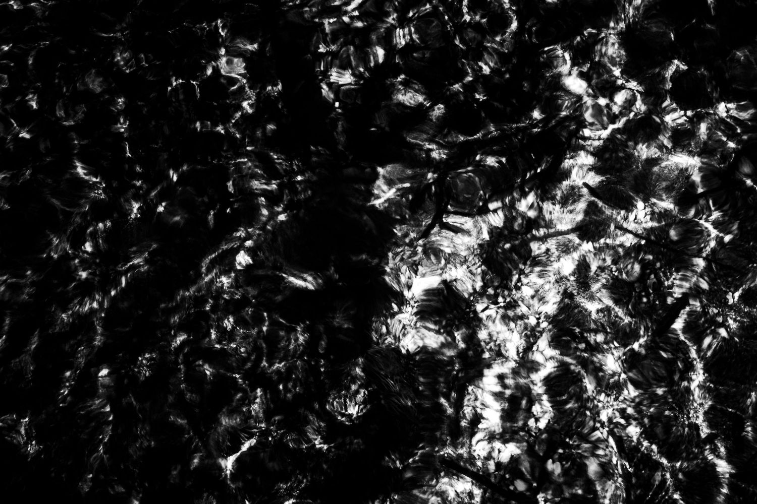 Abstract sea in black and white