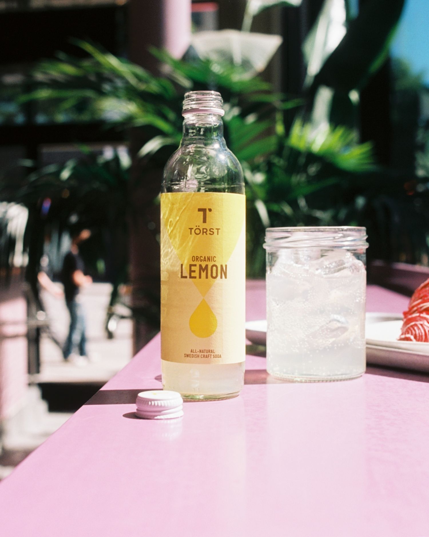 Lemon Törst photographed on film in Mr Cake, Stockholm, content creation for their summer brand campaign