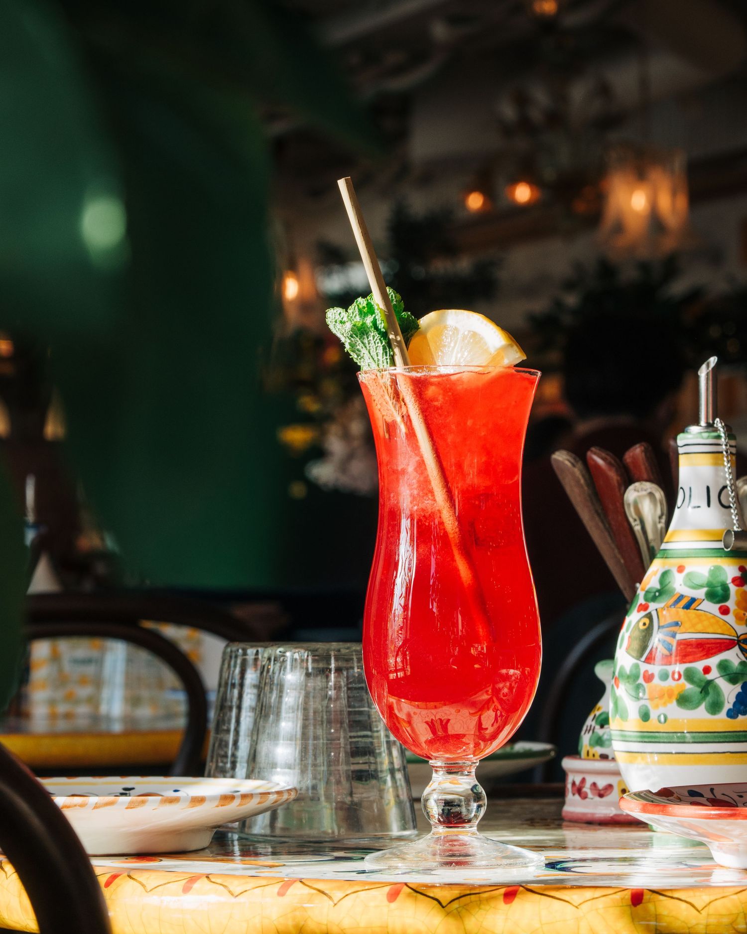 homemade lemonade commercial restaurant photography for Italian restaurant in Stockholm
