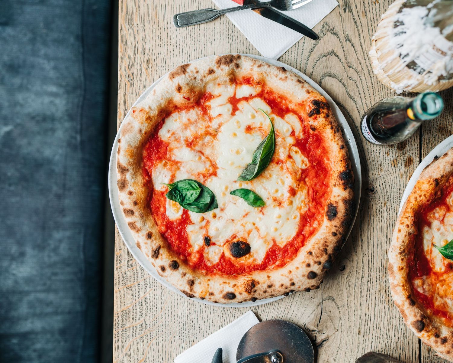 Italian pizza from a Italian restaurant in Stockholm food and drinks photography Stockholm