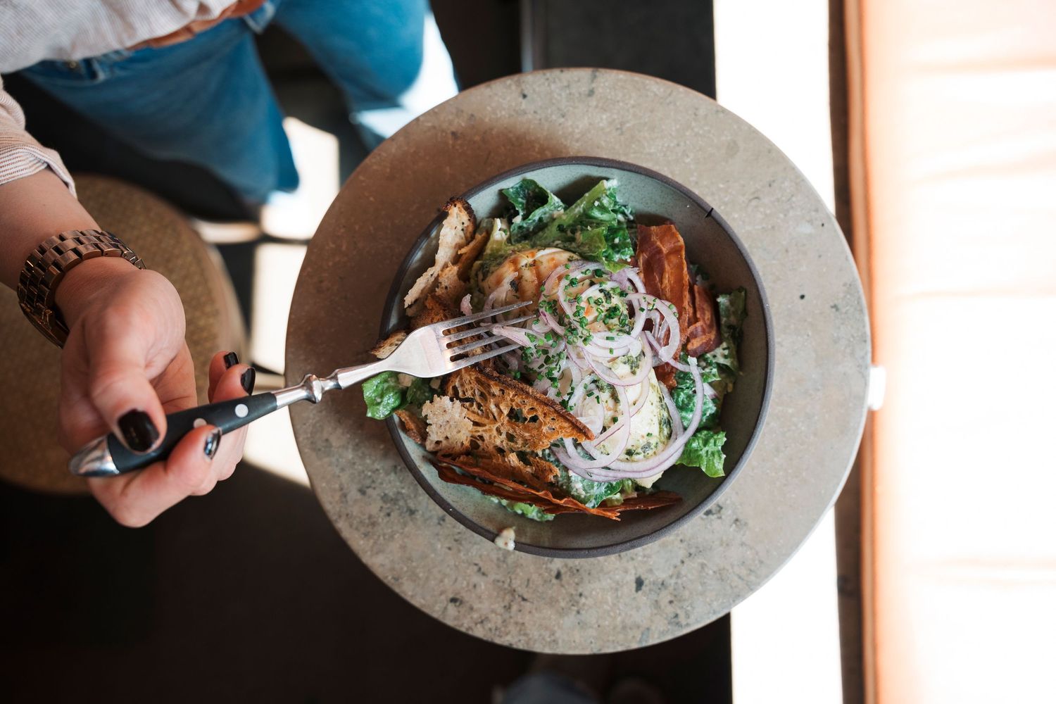 homemade salad photographed for lifestyle photography in Stockholm