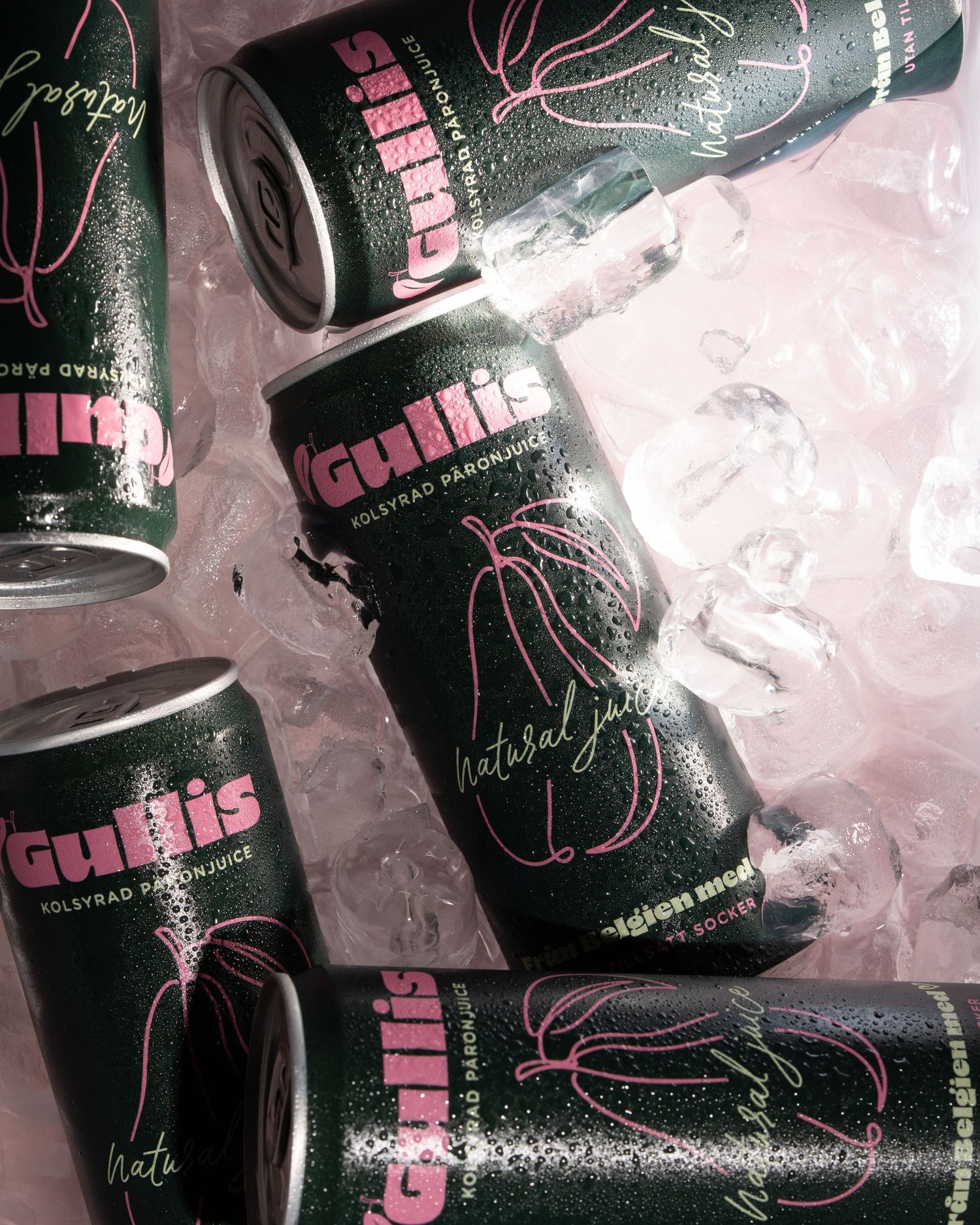 Gullis pear juice drink made in Belgium sold in Sweden. A commercial photoshoot for Gullis drinks photographed in Stockholm.