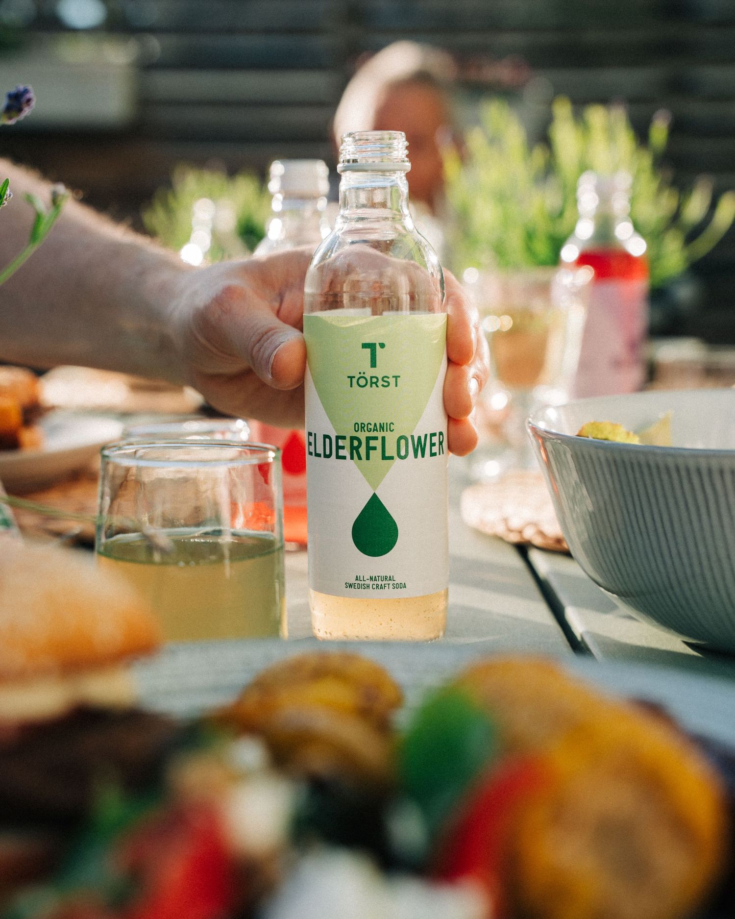 Lifestyle commercial photoshoot for Elderflower organic soda drink in Stockholm, Sweden