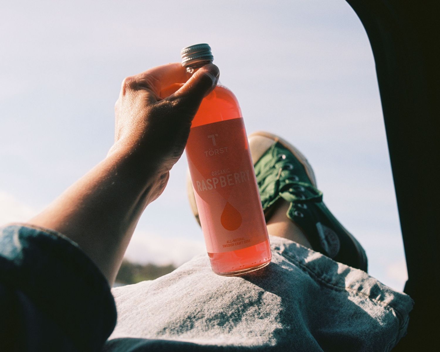 Commercial photography shot on Film, analogue for Törst beverages in Stockholm Sweden. Photography for sustainable brands