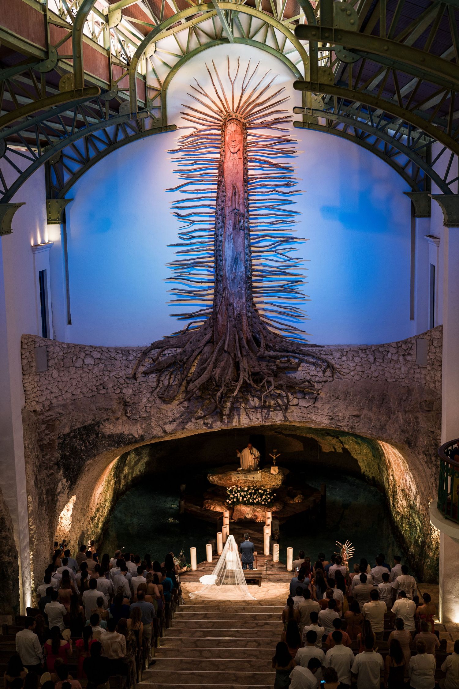 boda en capilla del parque Xcaret