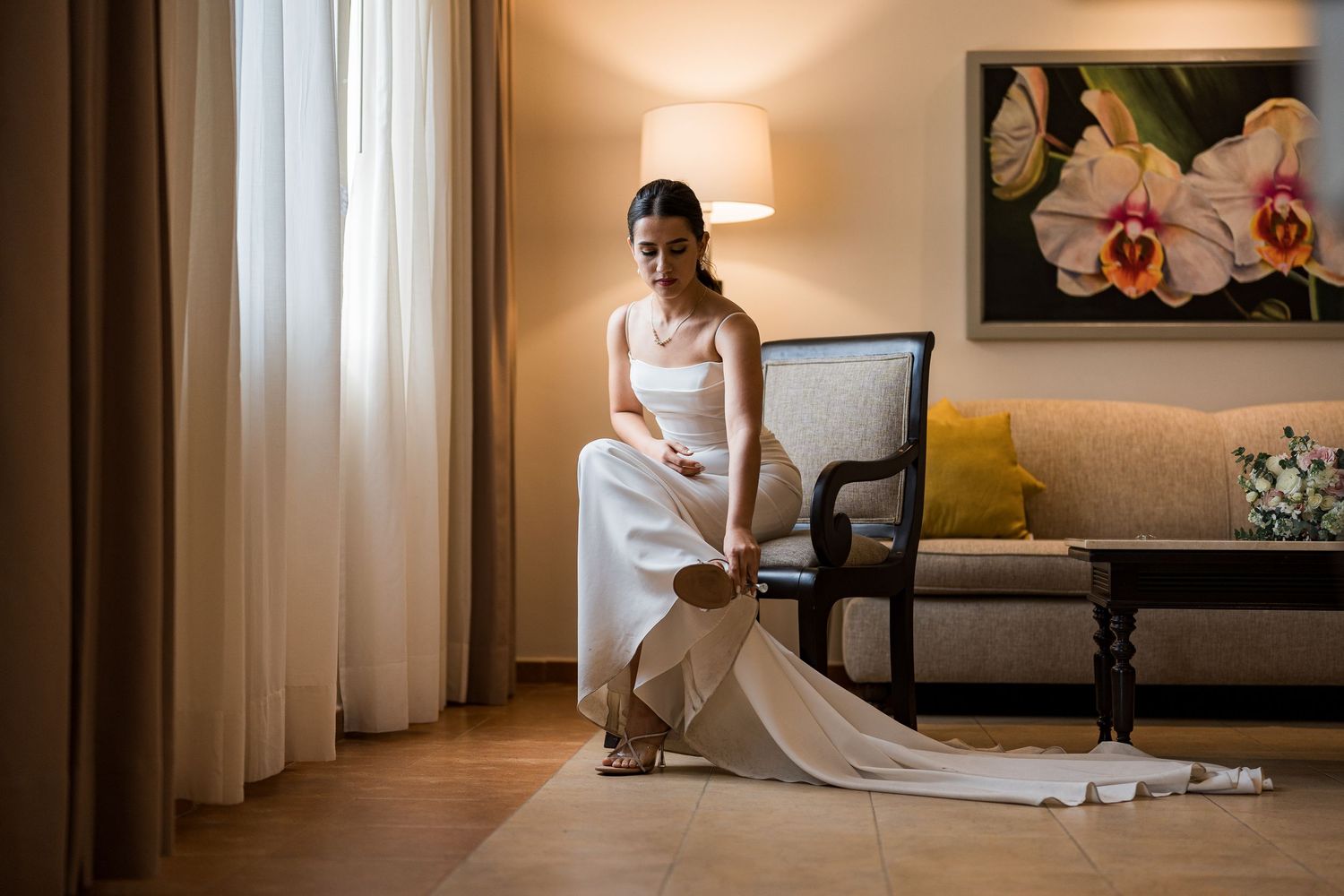 boda en el hotel occidental Xcaret novia en la habitación