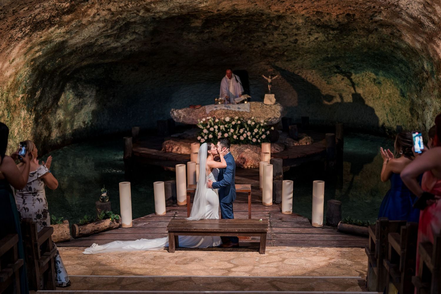 boda católica en capilla del parque Xcaret