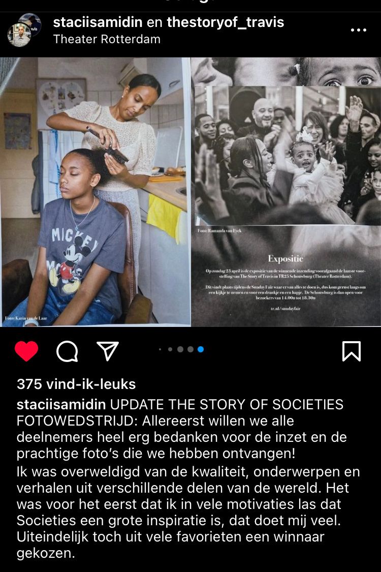 Screenshot van een fotowedstrijd.