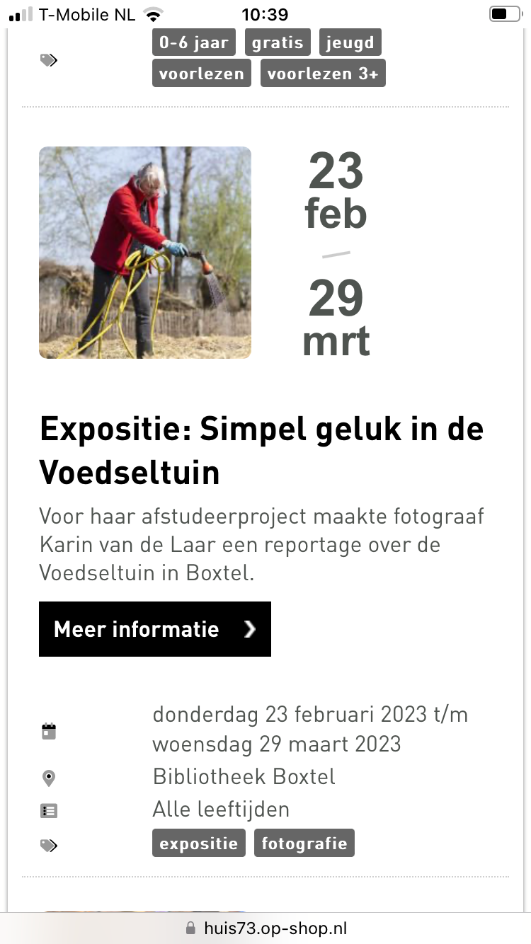 Expositie over de Voedseltuin in de Bibliotheek Boxtel.