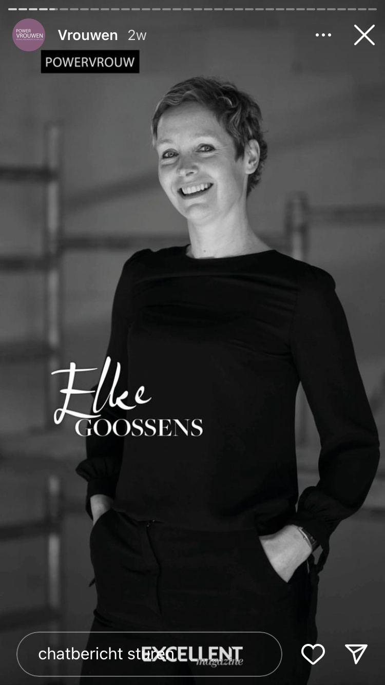 Elke Goossens powervrouw.