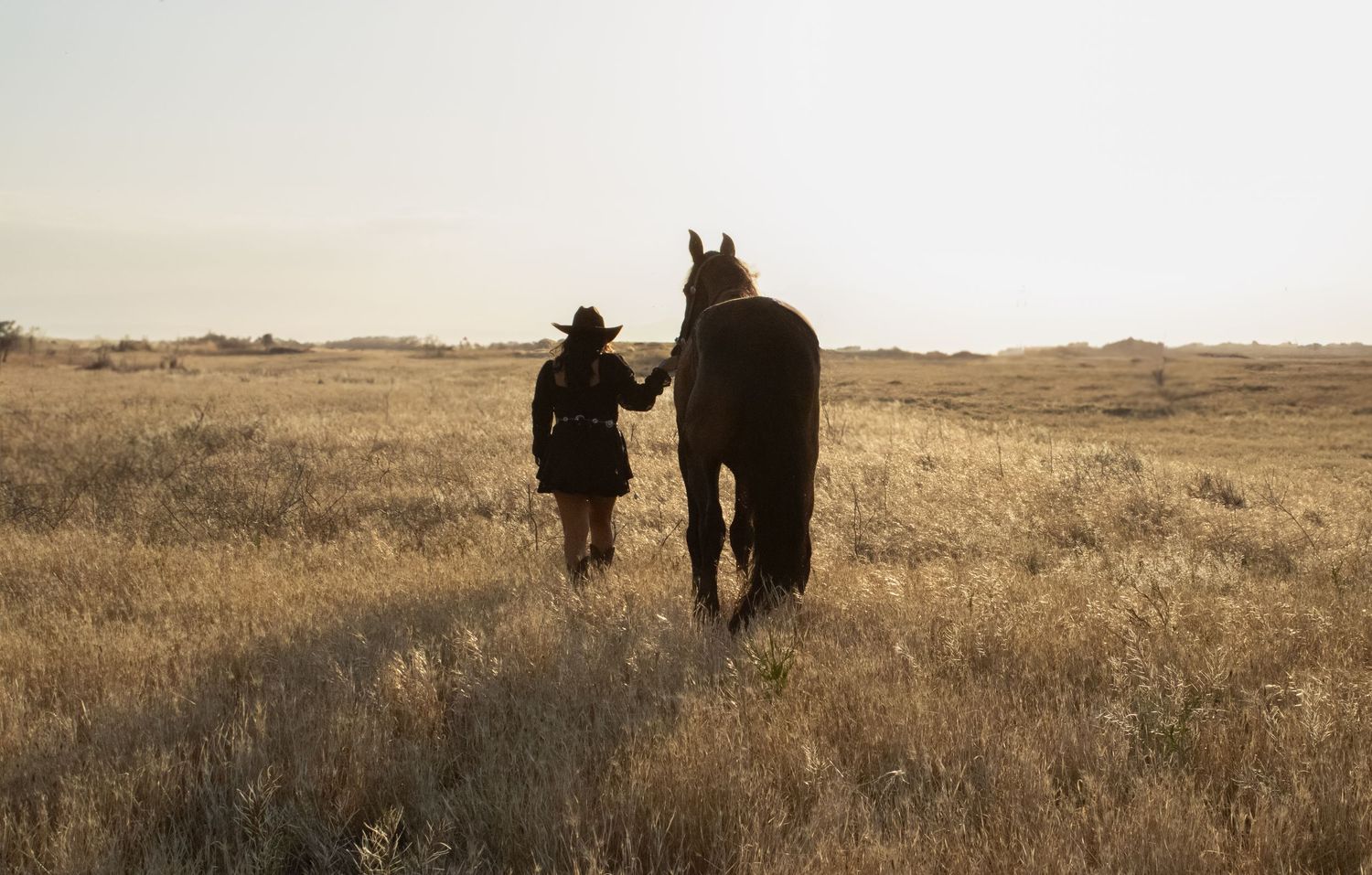Clovis cinematic western style portrait with soft warm outdoor lighting