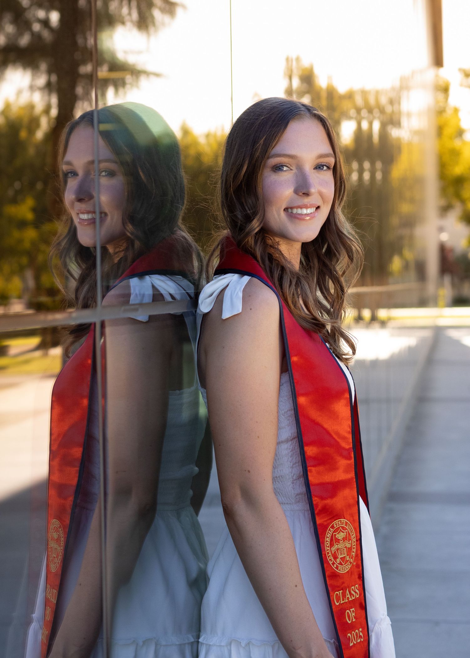 Graduation photoshoot during golden hour