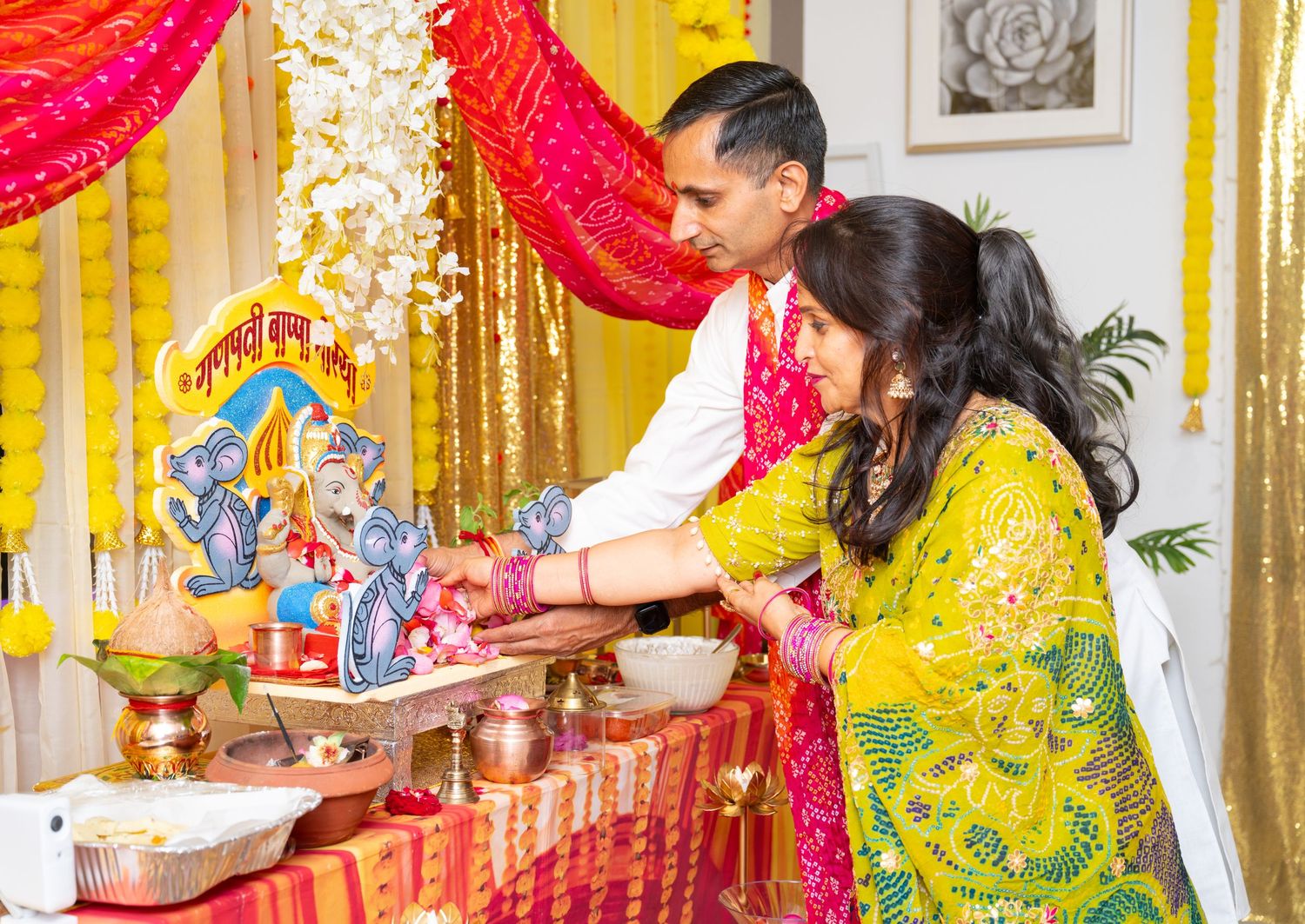ganesh chaturthi pooja ceremony photo shoot