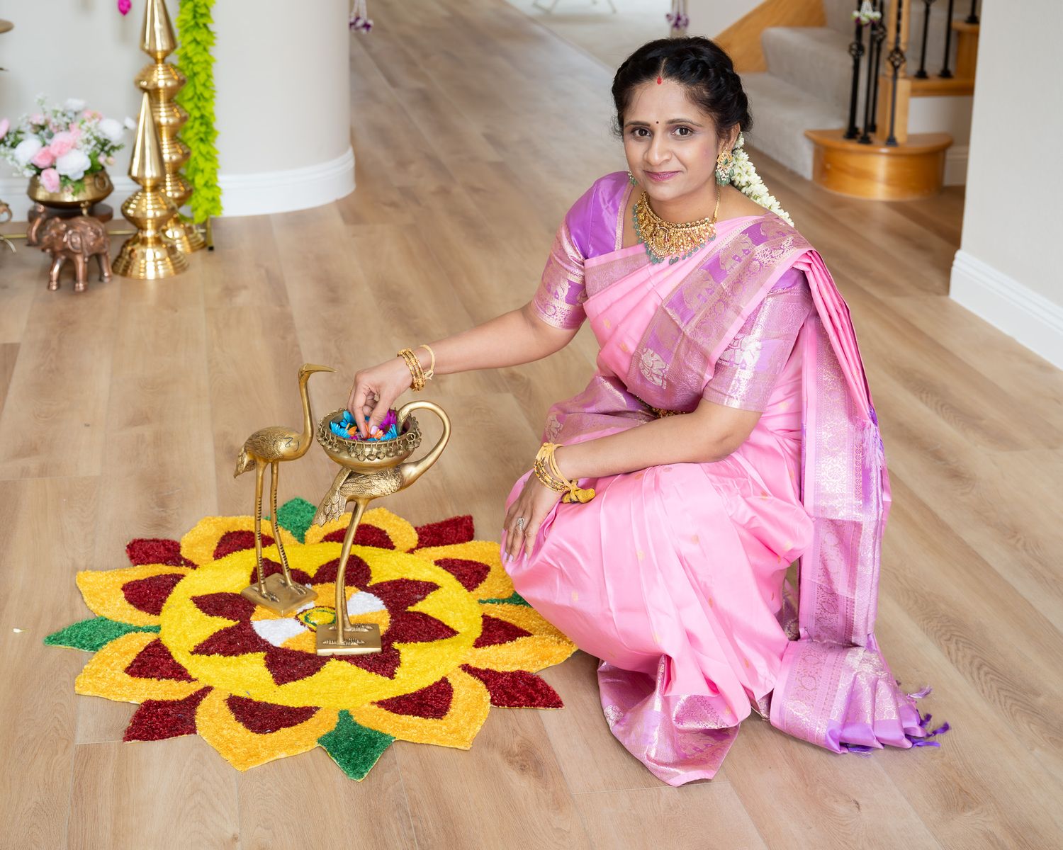 house warming photo shoot poja ceremony