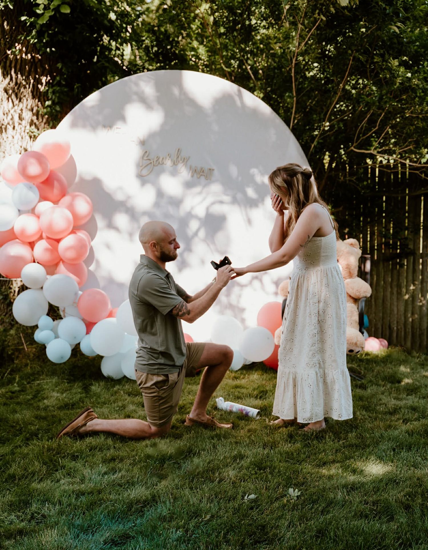 happy surprise engagement photos