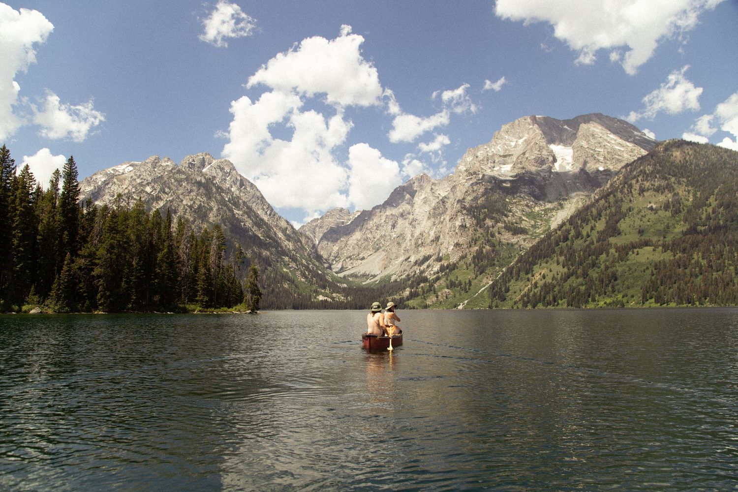 Canoeing in teton national park