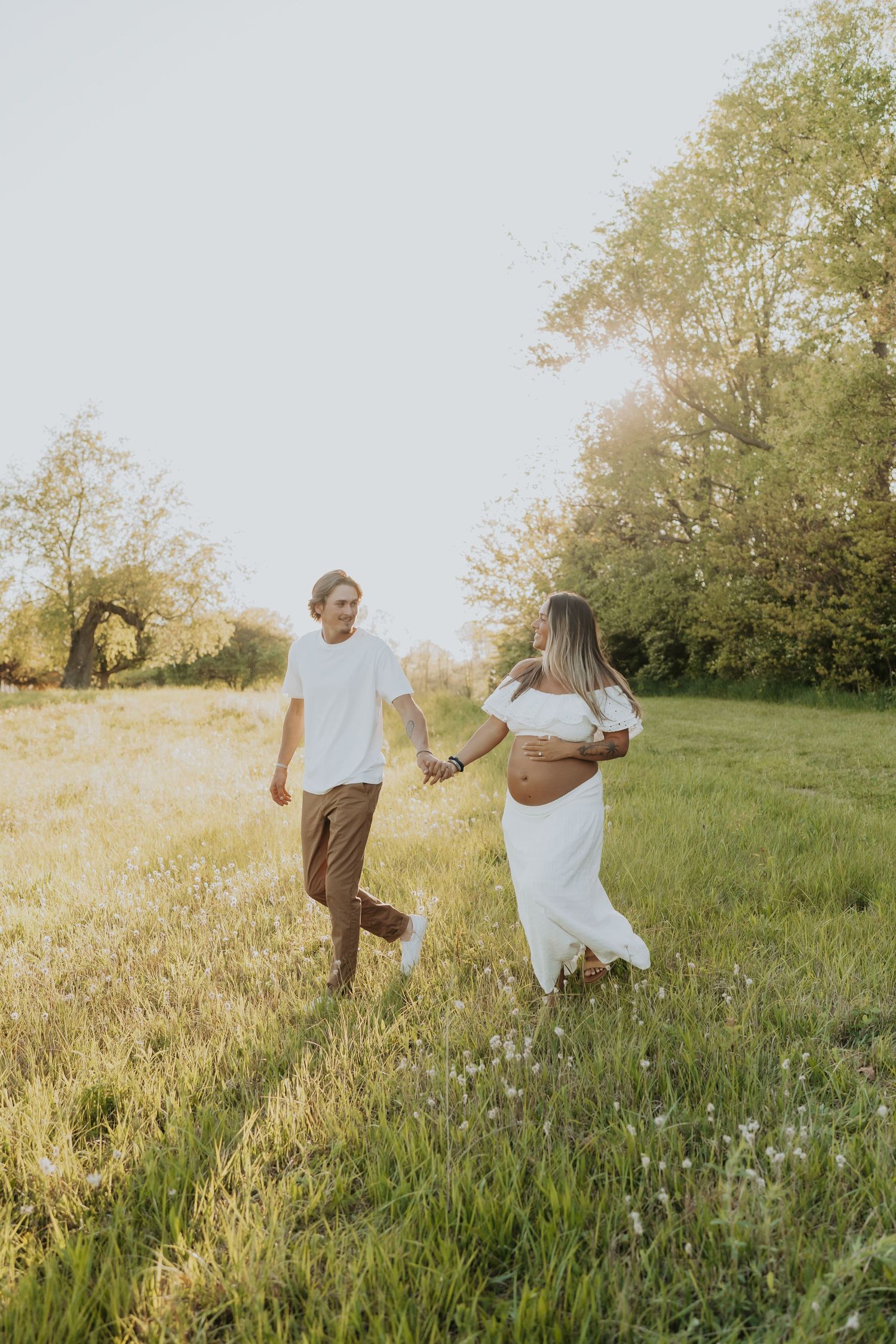Maternity photography session on private property in Lafayette, Indiana