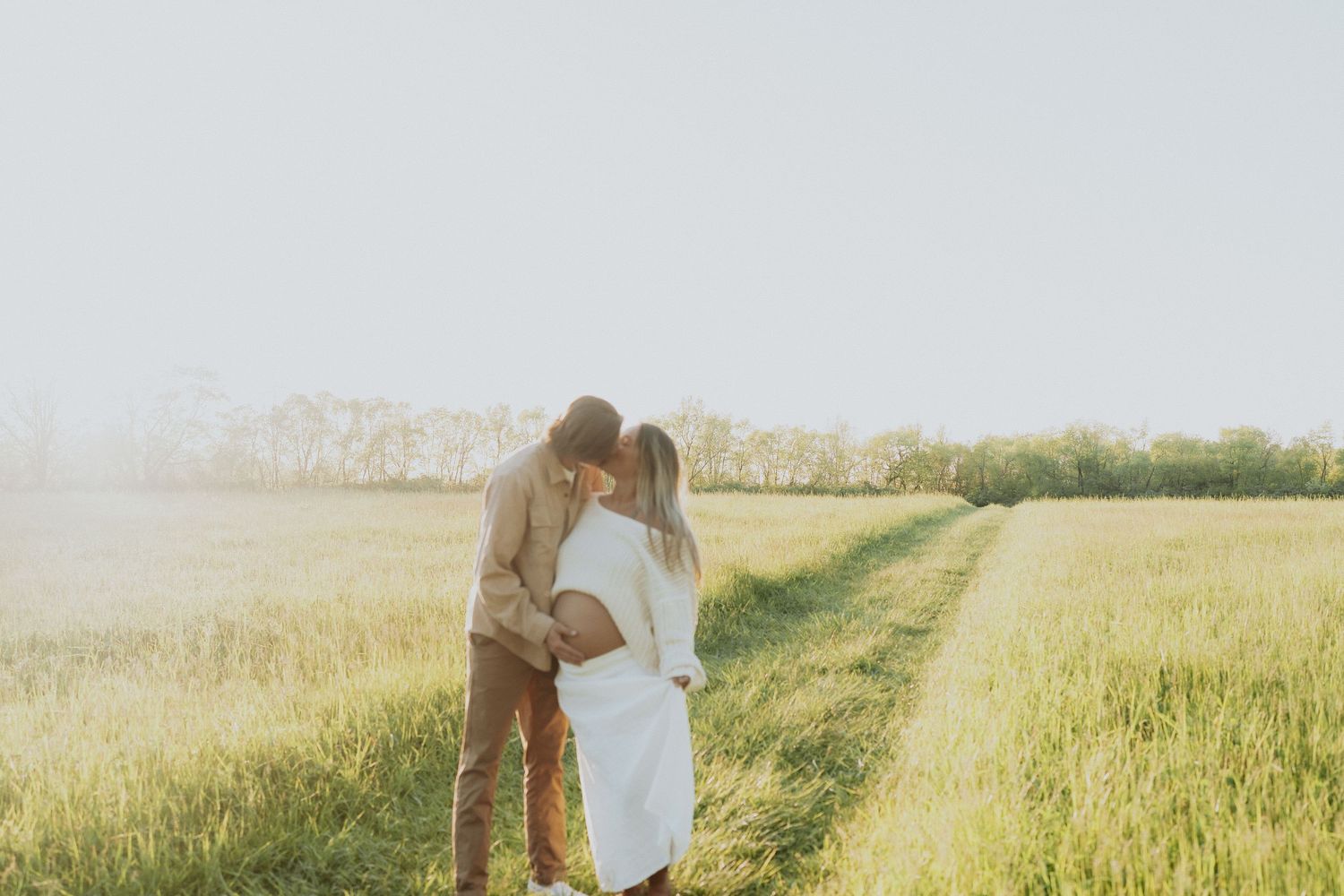 Maternity photography session on private property in Lafayette, Indiana