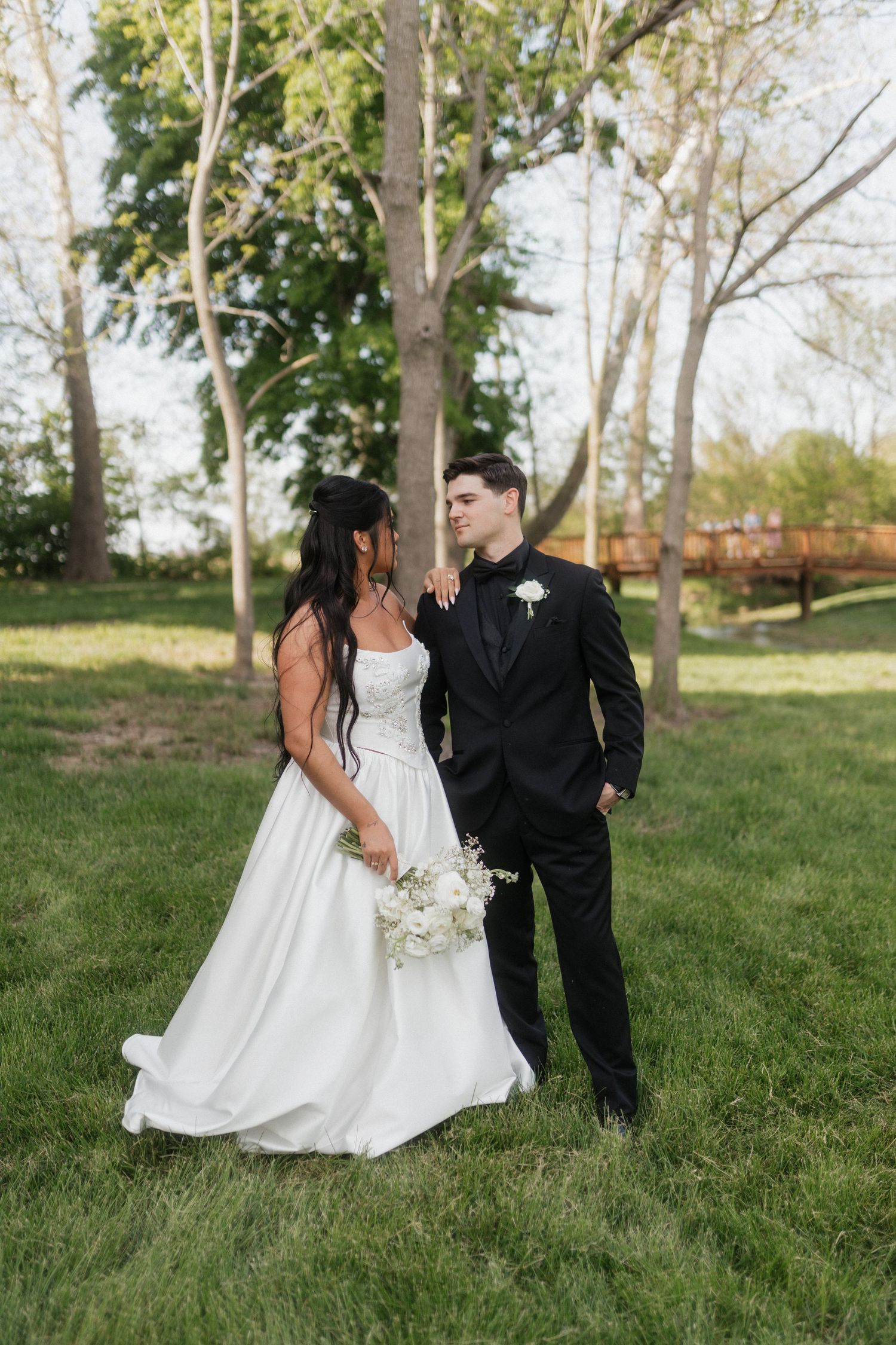 Wedding photographer in Delphi, Indiana capturing bride and groom moments at Sixpence in Whitestown, IN
