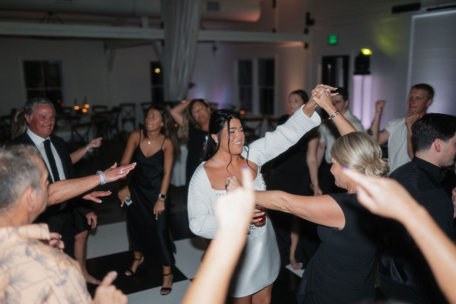 Wedding photographer in Delphi, Indiana capturing wedding reception moments at Sixpence in Whitestown, IN