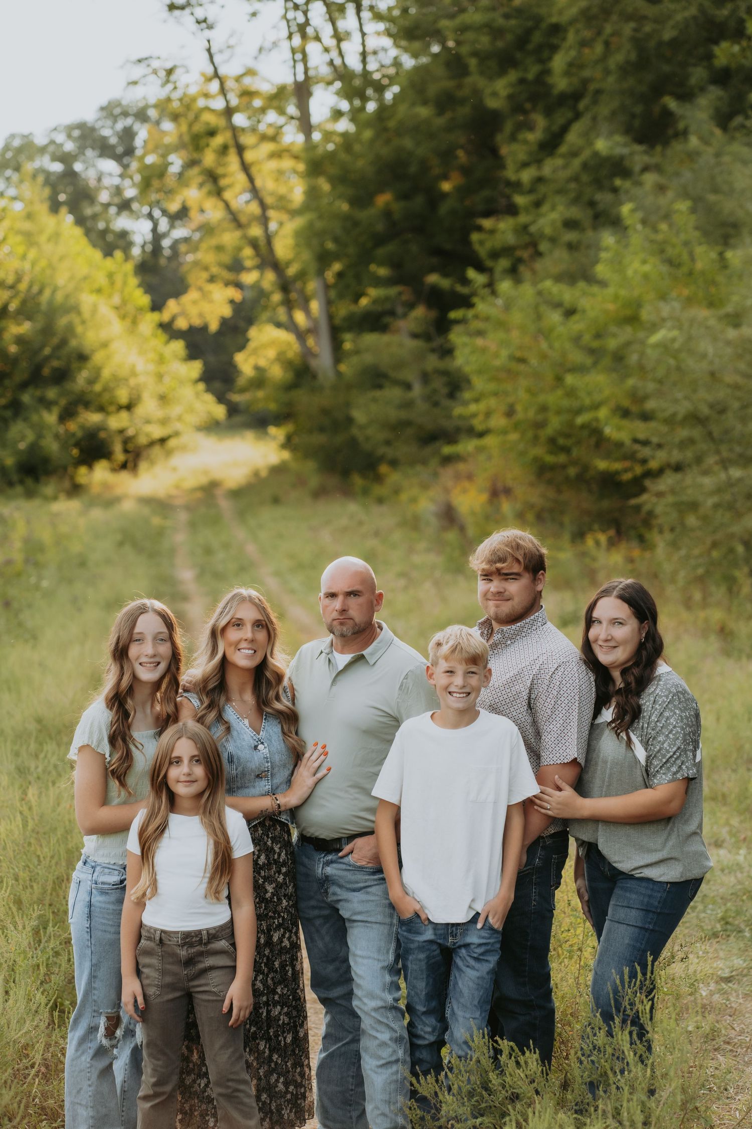 Family photography session at private property of photographer in Camden, Indiana