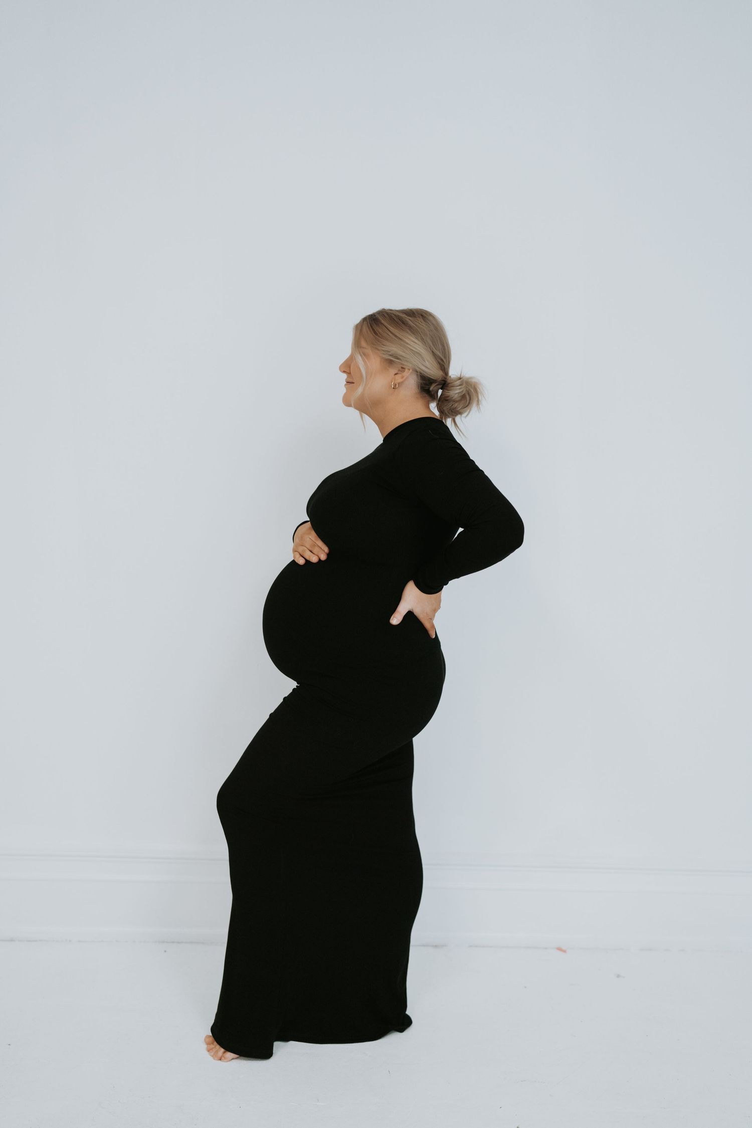 Maternity photography session at studio in Lafayette, Indiana