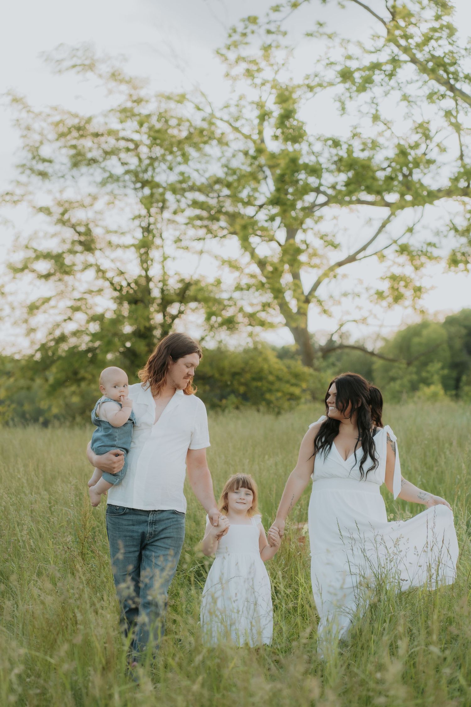 Family photography session at private property of photographer in Camden, Indiana