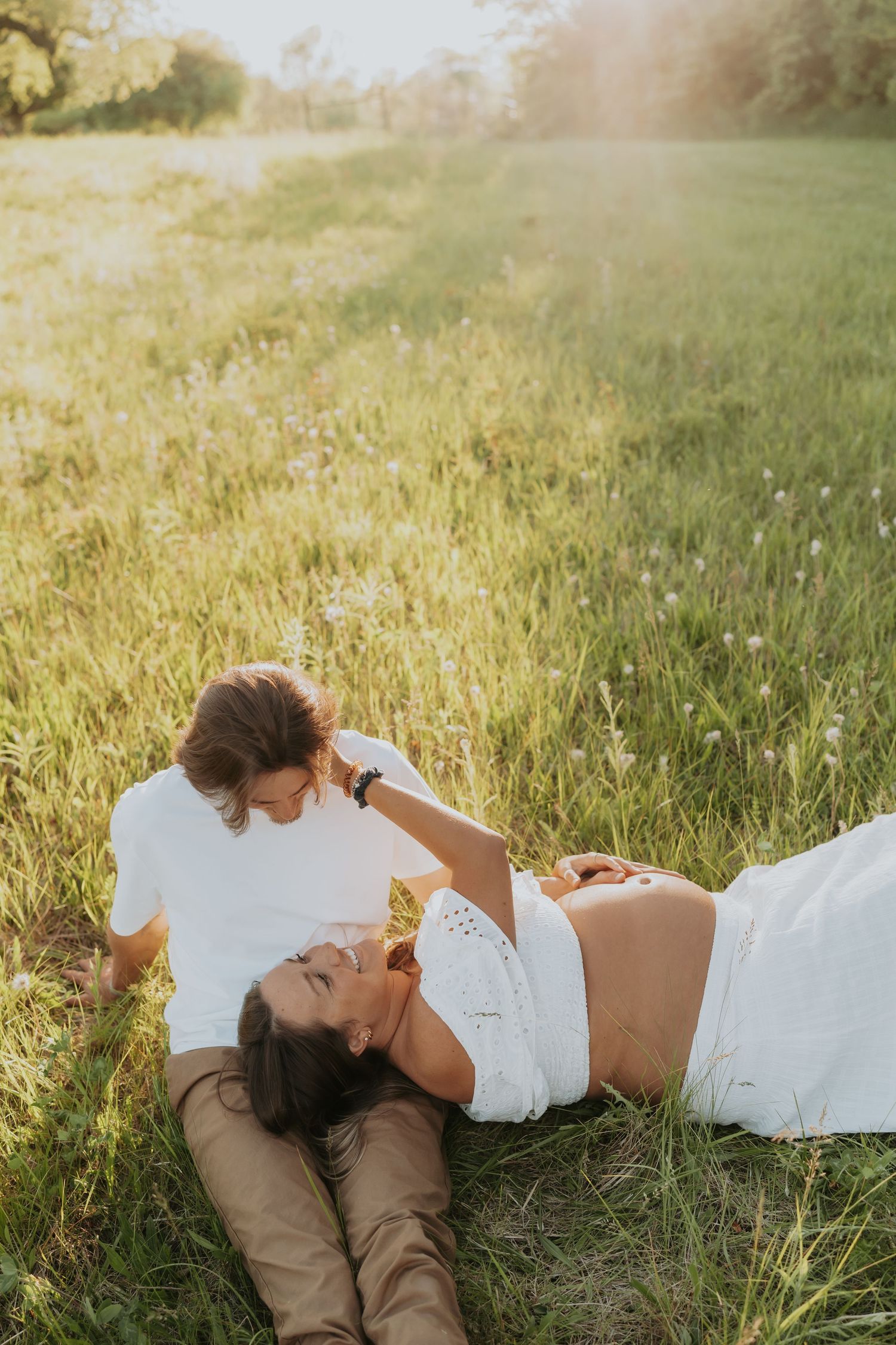 Maternity photography session on private property in Lafayette, Indiana