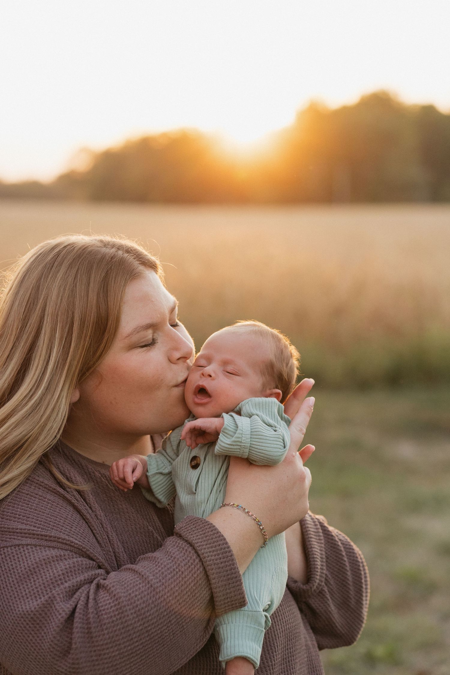Family photography session at private property in Camden, Indiana