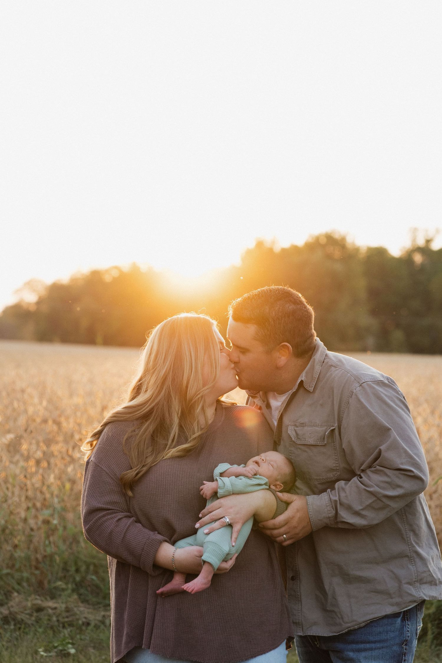 Family photography session at private property in Camden, Indiana