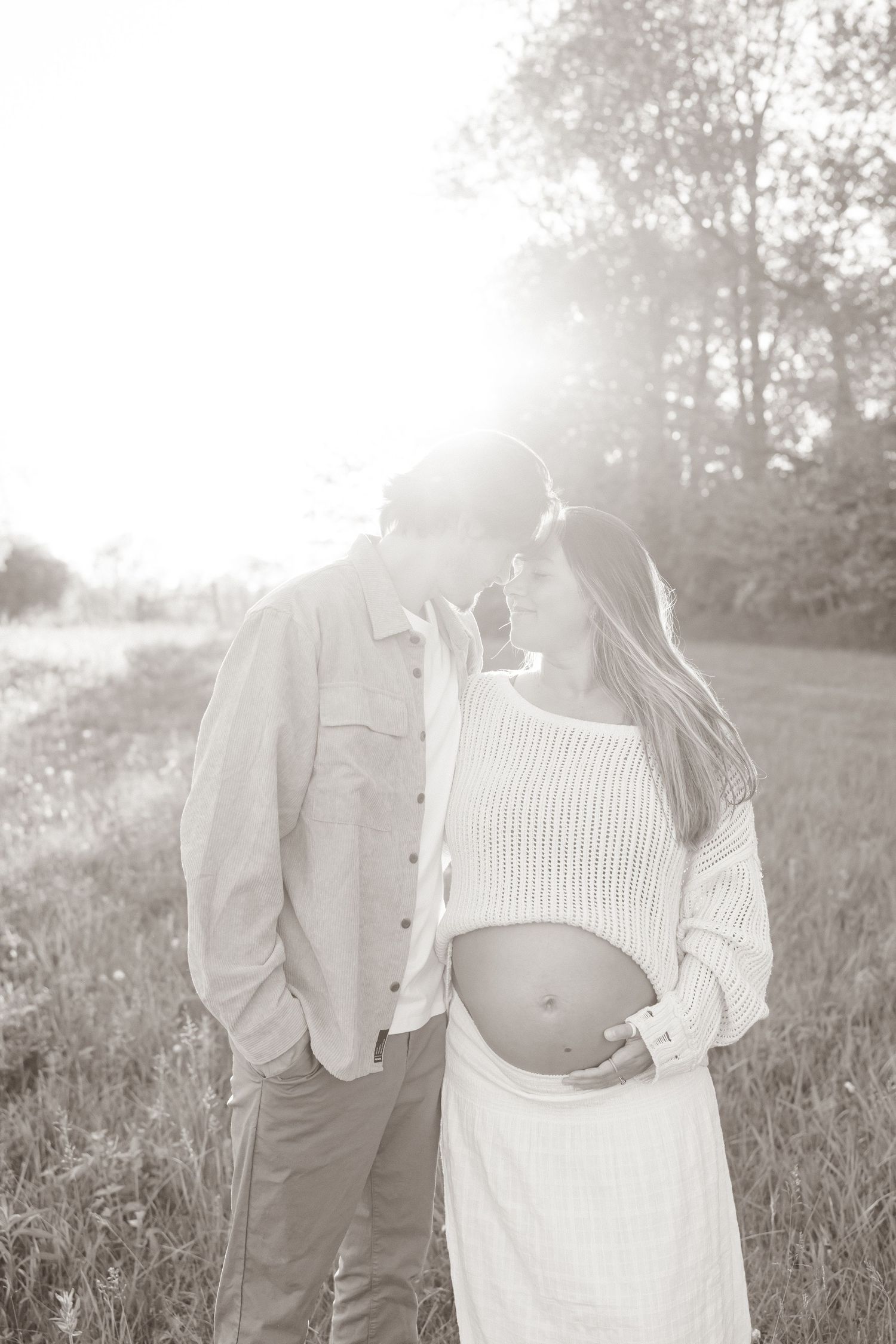 Maternity photography session on private property in Lafayette, Indiana