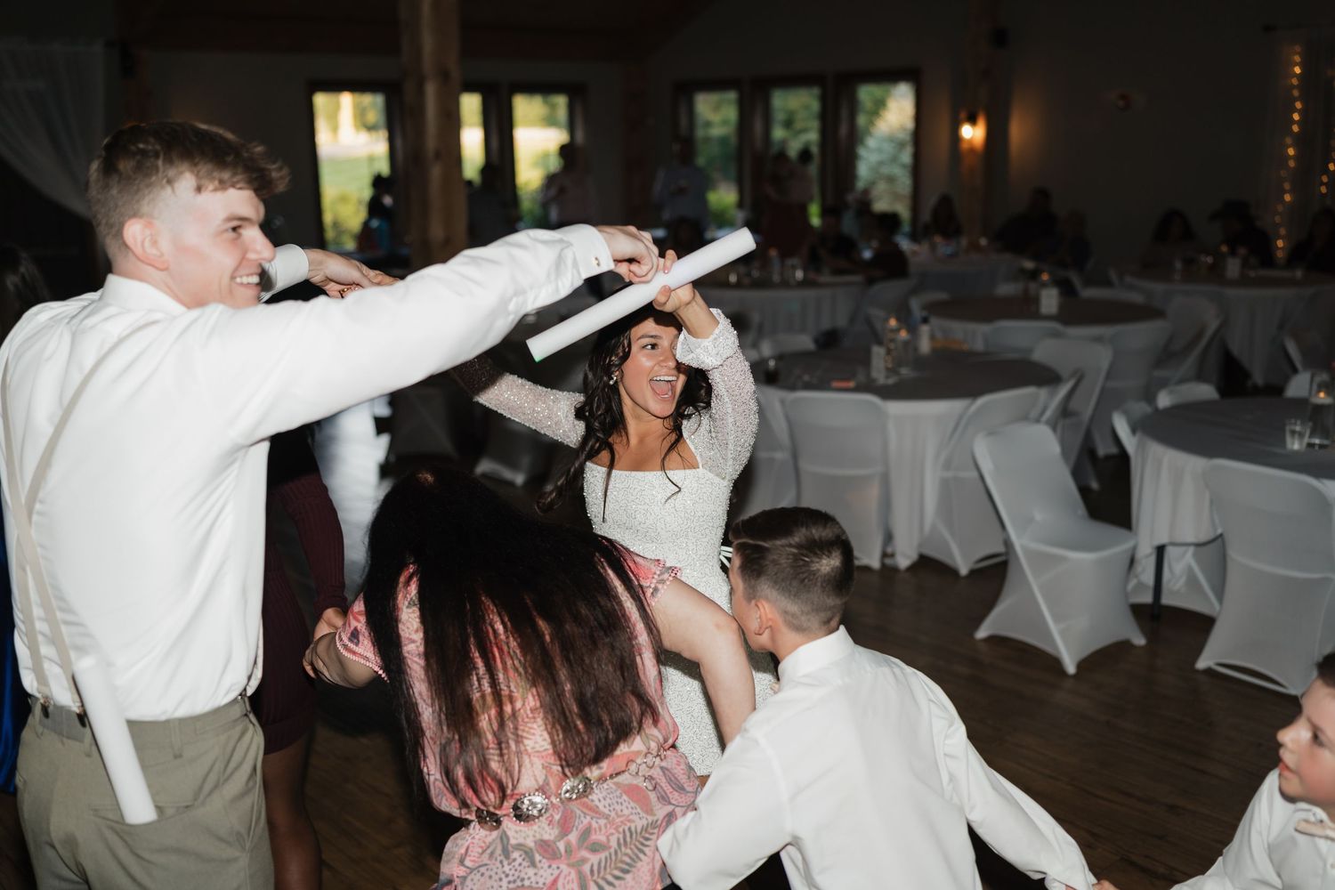 Wedding photographer in Delphi, Indiana capturing bride and groom at Stone Creek Lodge in Crawfordsville, IN