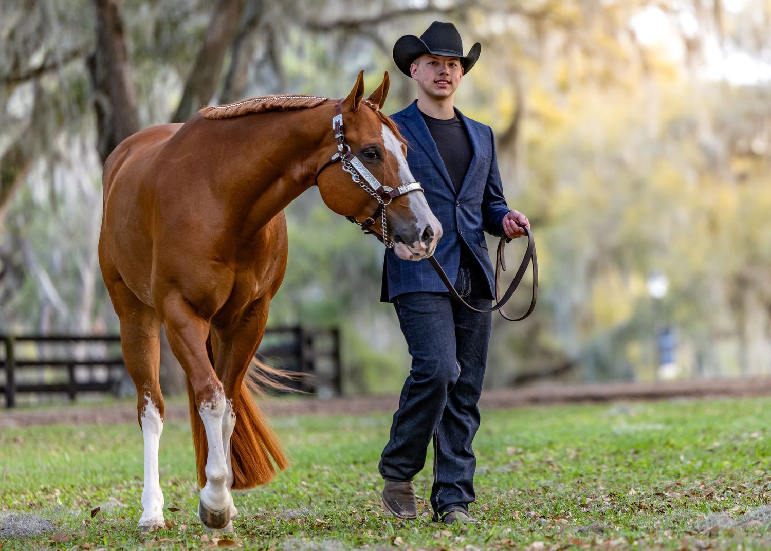 Equestrian senior portrait session with APHA gelding horse in Ocala Florida. Keli Wakeley/Keli Wakeley Photography