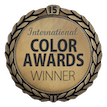 Gold circular color award badge, Keli Wakeley Photography