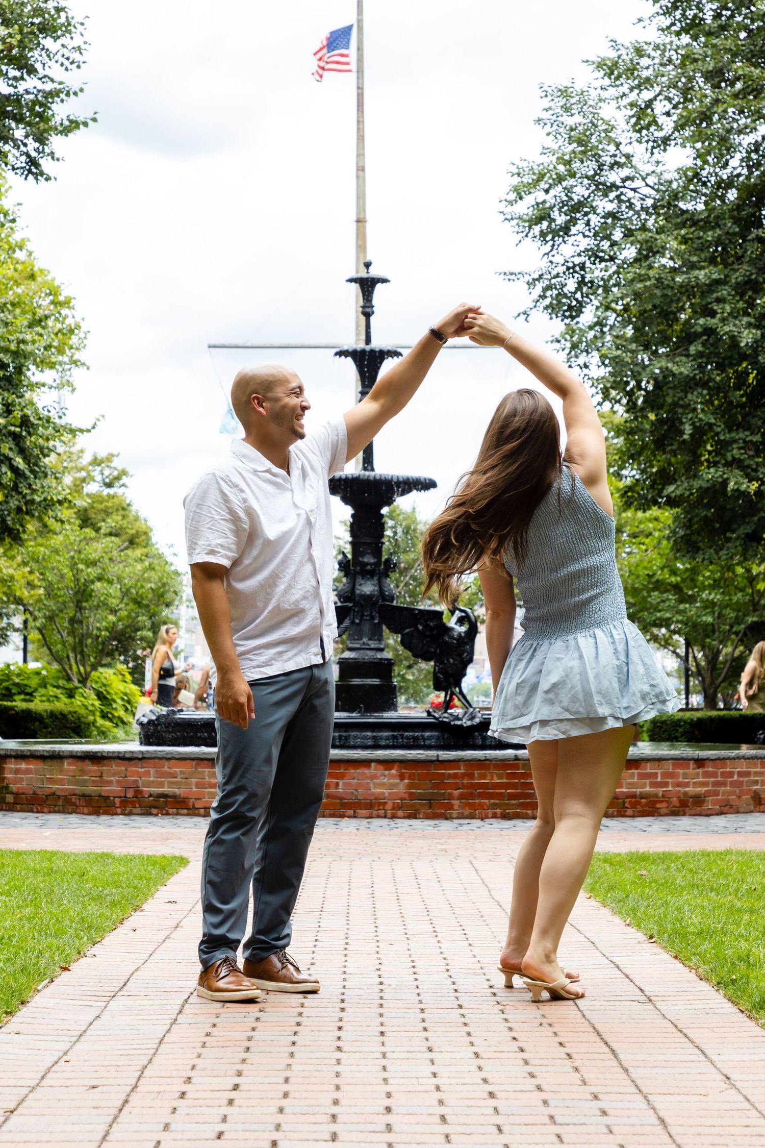 Candid engagement moment in Hoboken - Professional photographer for surprise proposals in North Jersey and Manhattan.