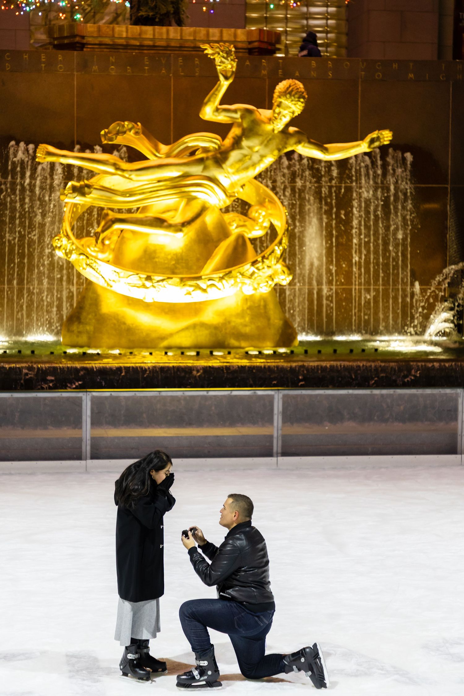 Surprise proposal and engagement photography in NYC, Jersey City, and Hoboken — emotional, candid moments captured in iconic locations.