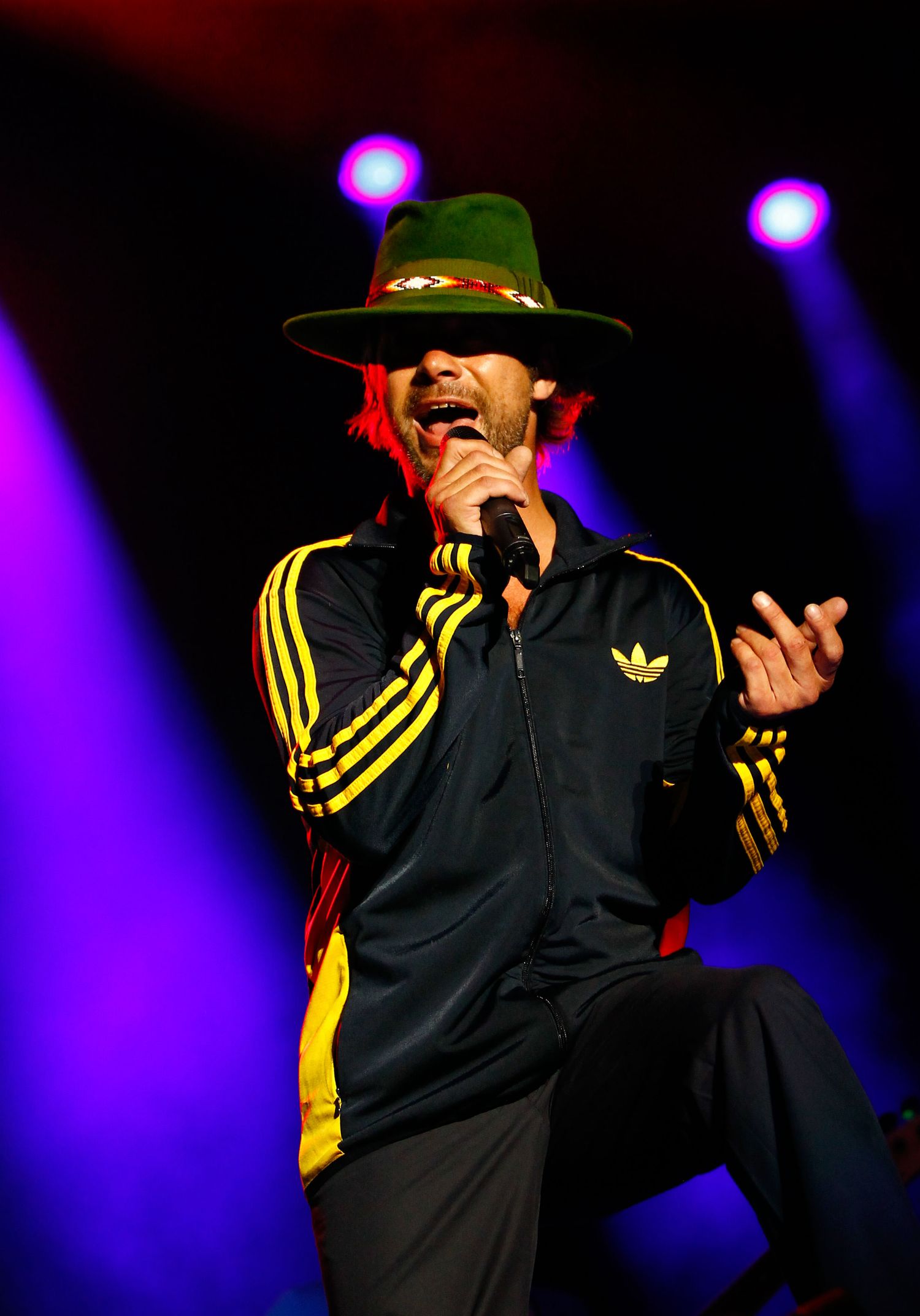 Jamiroquai performing live in New York City — high-energy concert photography capturing funk, movement and stage presence.