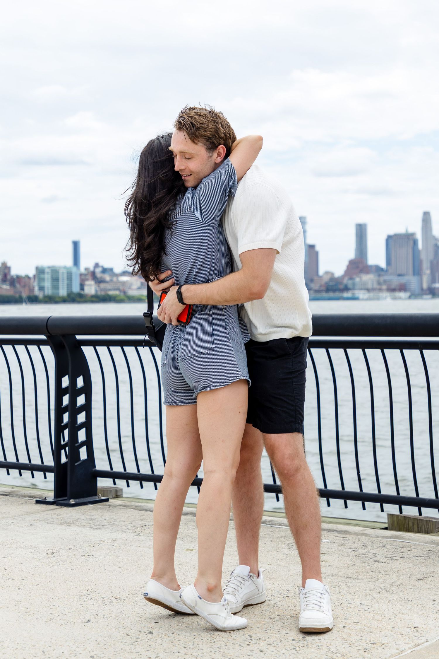 Surprise marriage proposal photography in Jersey City and NYC - Candid engagement photographer capturing romantic moments in Hoboken