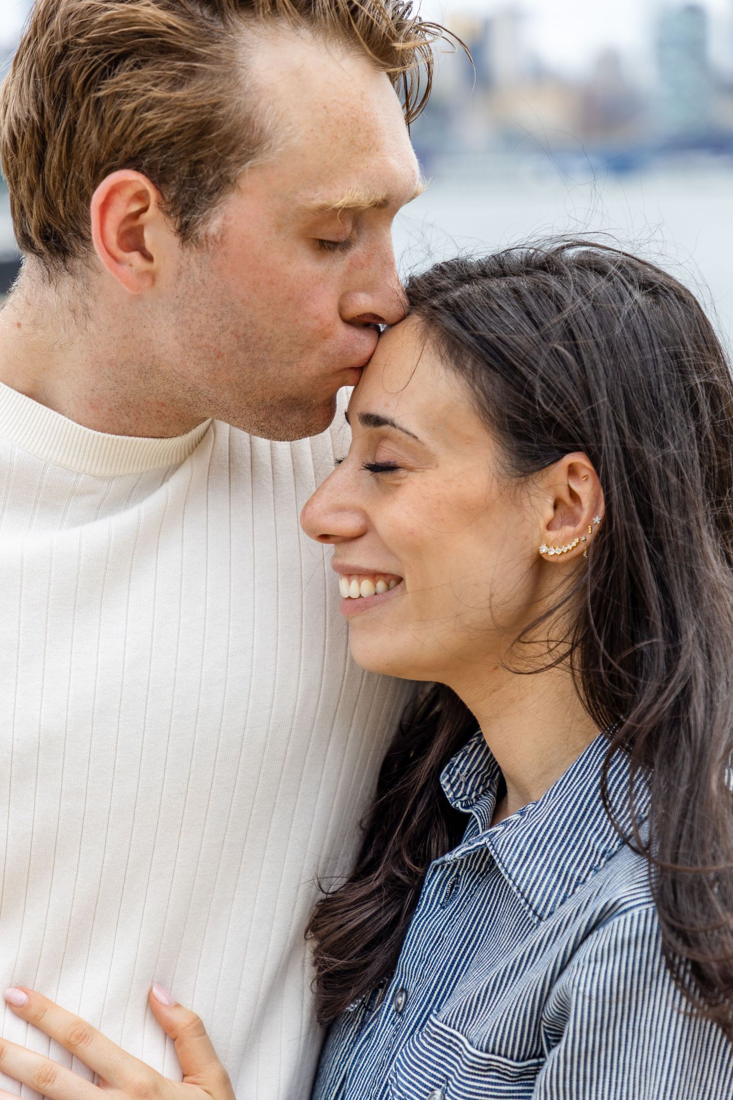 Surprise marriage proposal photography in Jersey City and NYC - Candid engagement photographer capturing romantic moments in Hoboken