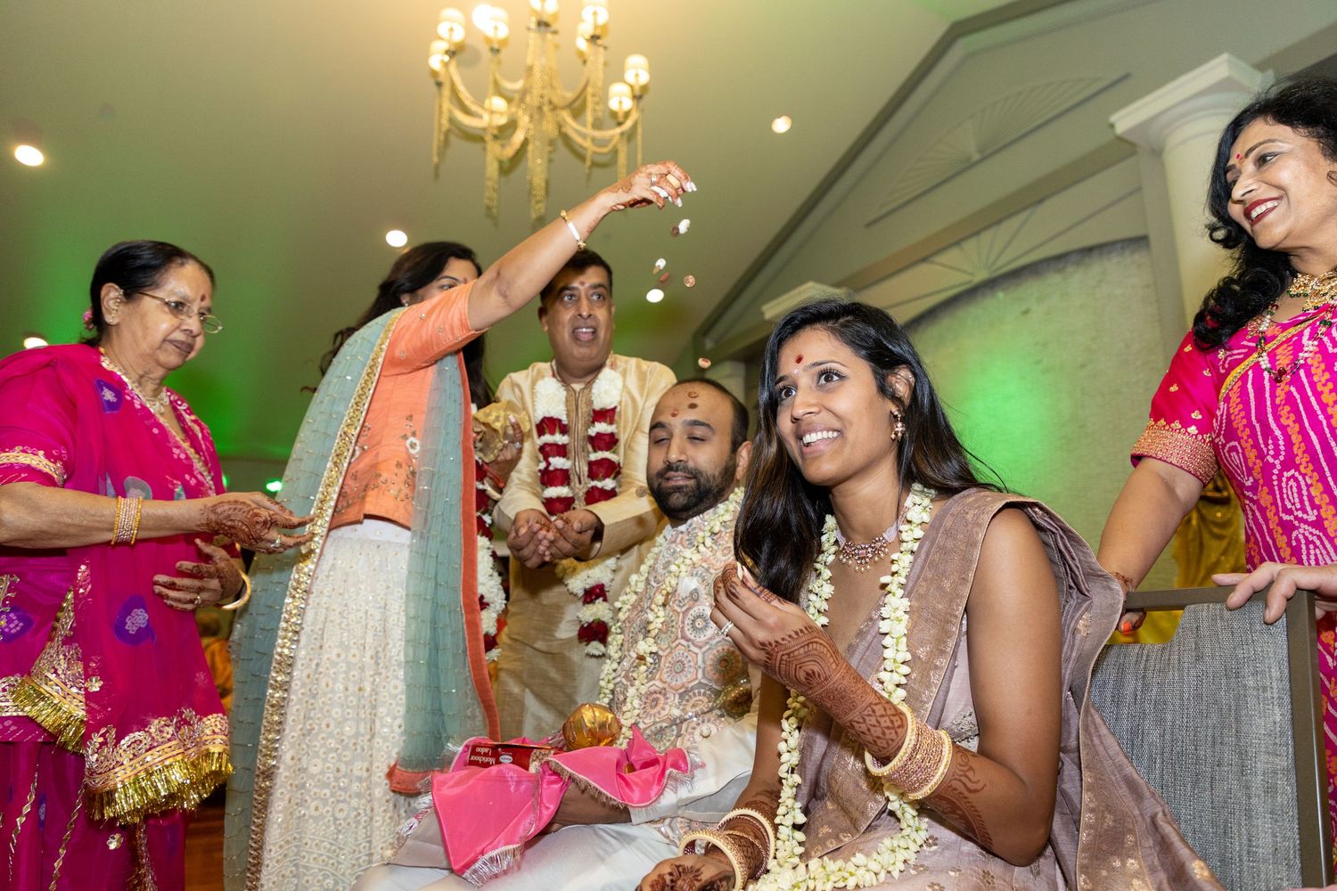 Luxury Indian wedding photography in NYC and Jersey City, featuring a professional portrait of a bride and groom.